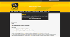 Desktop Screenshot of game-consulting.com
